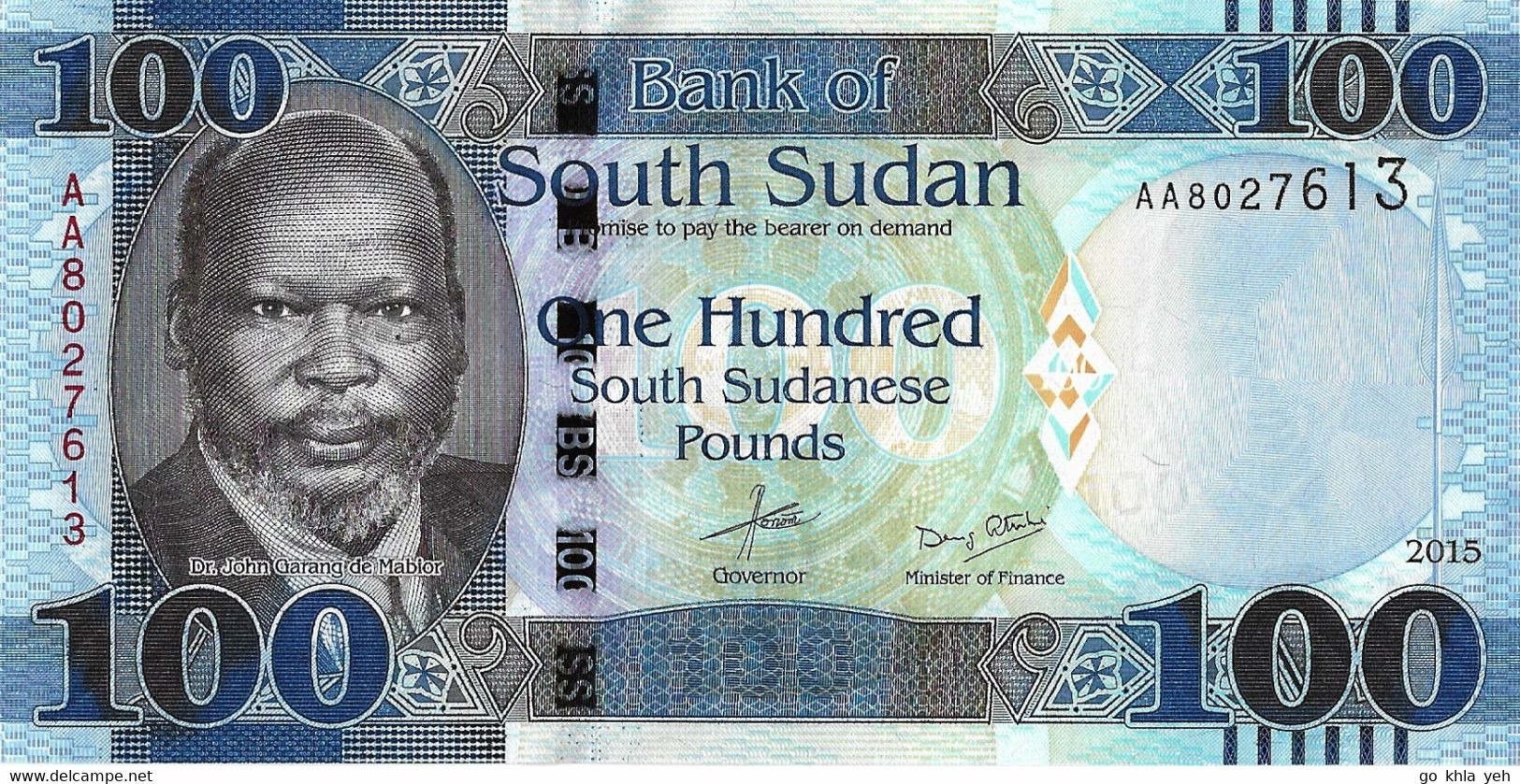 SOUDAN DU SUD 2015 100 Pound - P.015a  Neuf UNC - Soudan Du Sud