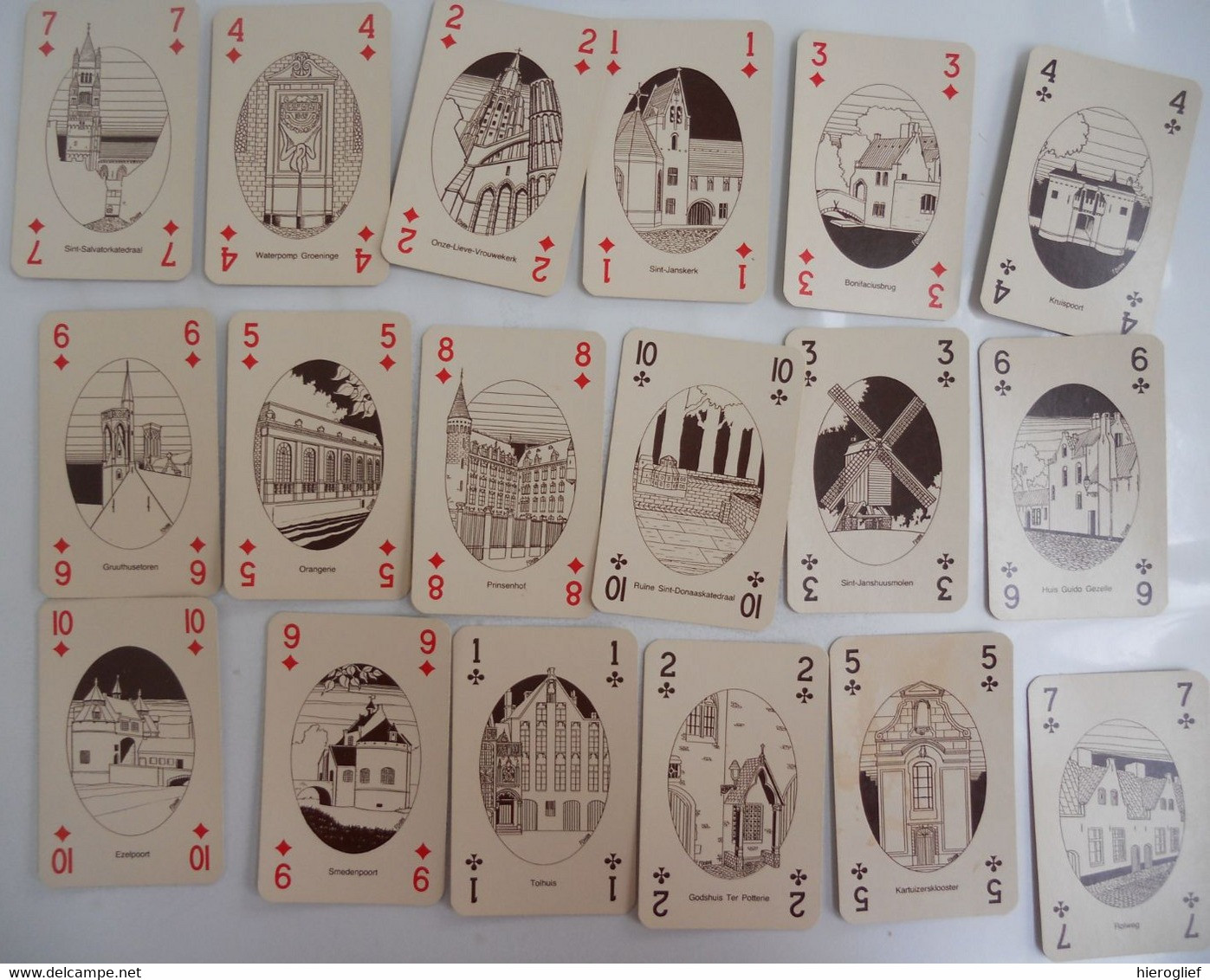 Volledig KAARTSPEL Thema BRUGGE In Origineel Doosje - Cartes à Jouer Classiques