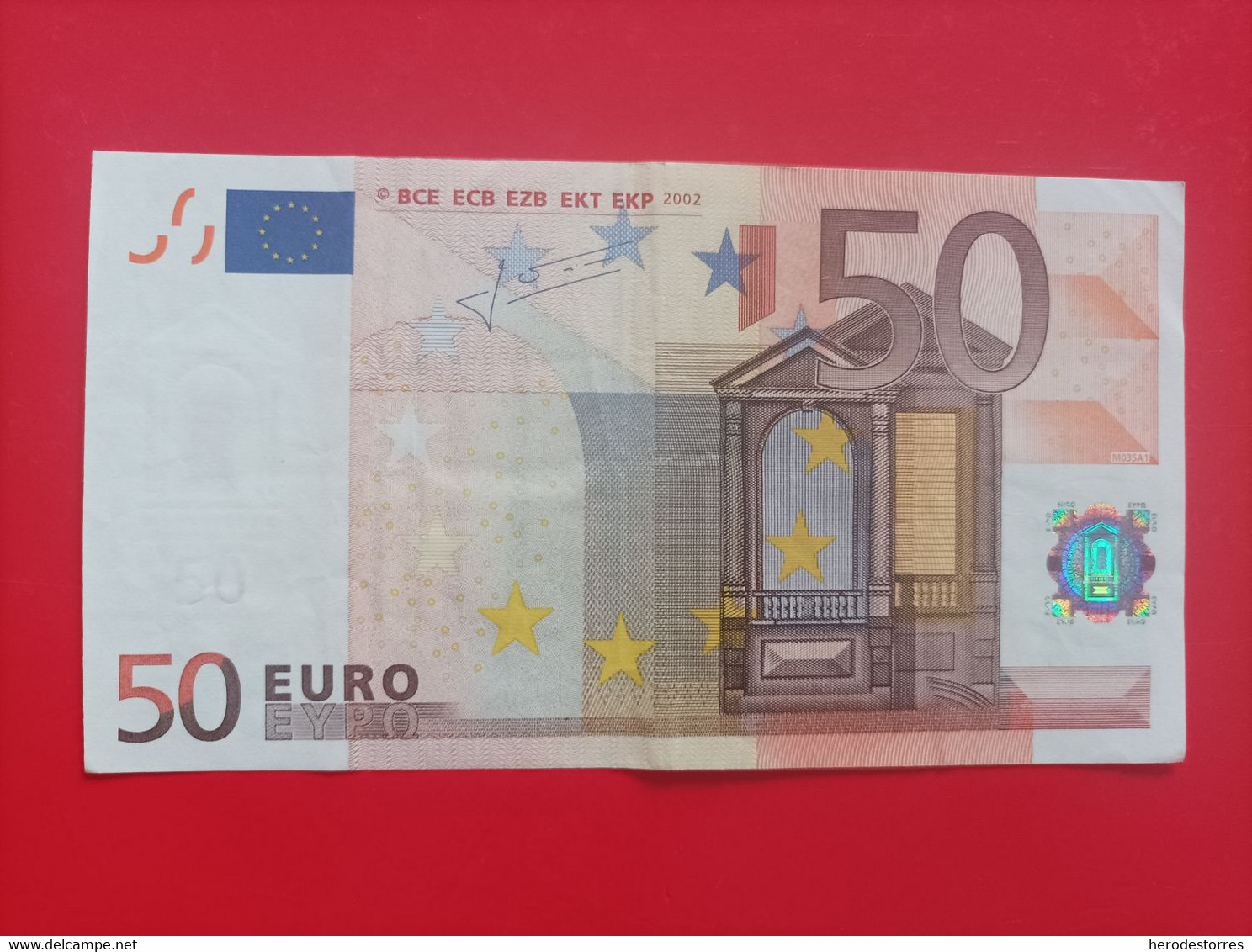 50 EURO SPAIN(V) M035A1,first Position, TRICHET - 50 Euro