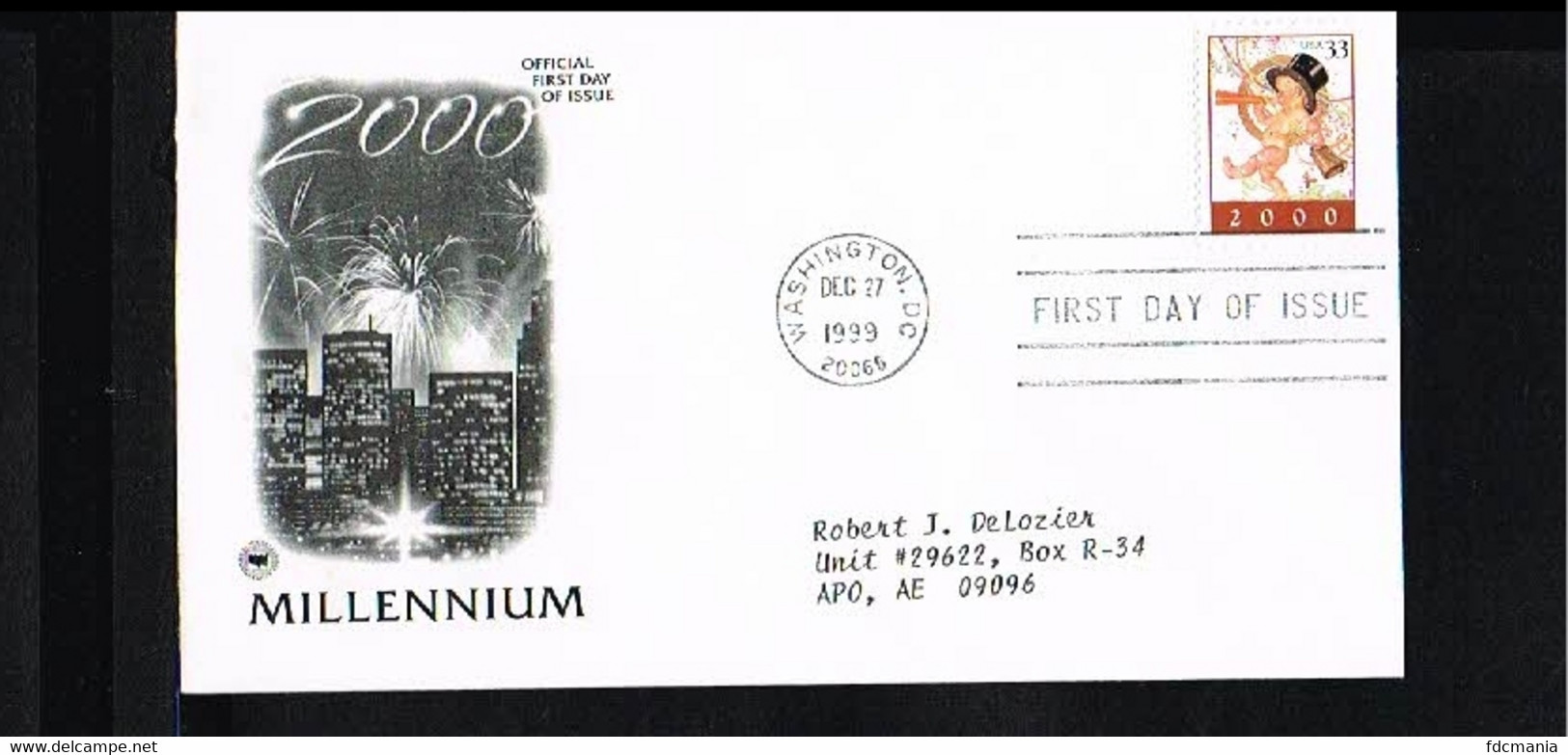 1999 - USA FDC Mi. 3241 - Festivals & Seasonal - New Year - Millennium [P04_878] - 1991-2000