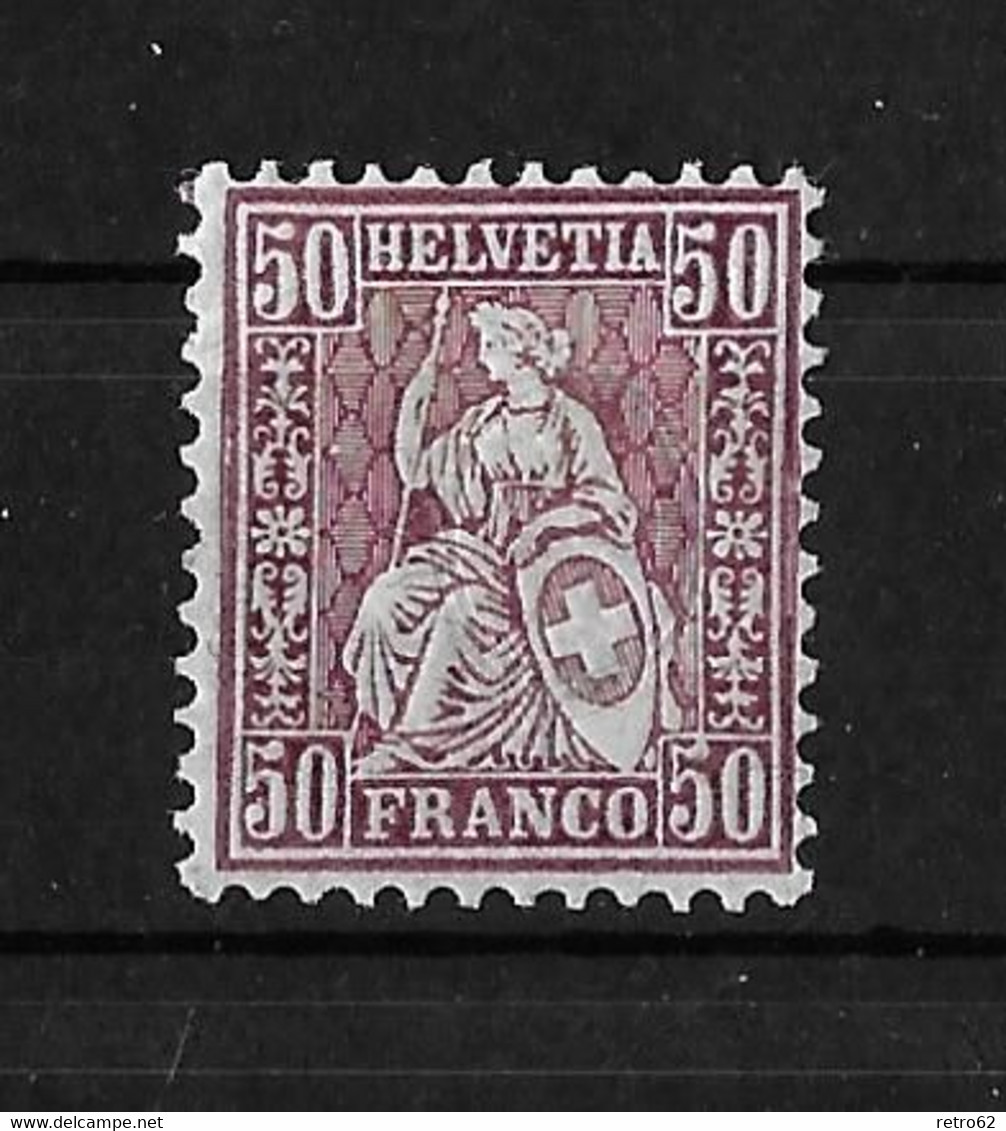 1881 SITZENDE HELVETIA → Faserpapier     ►SBK-51*◄ - Nuovi