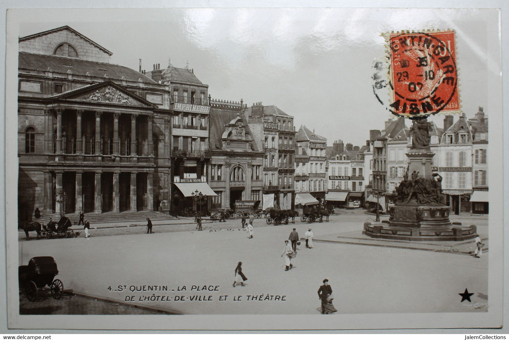 SAINT QUENTIN La Place De L'hôtel De Ville Et Le Théâtre - Saint Quentin