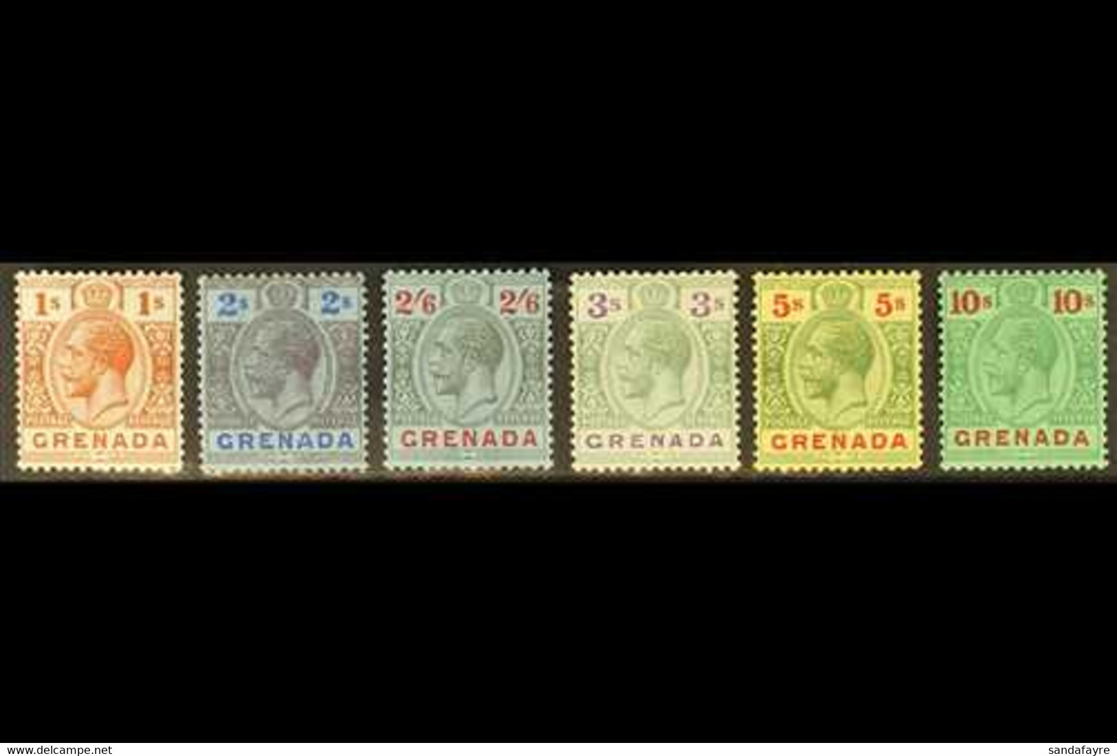 1921-31 1s Chestnut To 10s, SG 129/134, Fine Mint. (6 Stamps) For More Images, Please Visit Http://www.sandafayre.com/it - Grenada (...-1974)