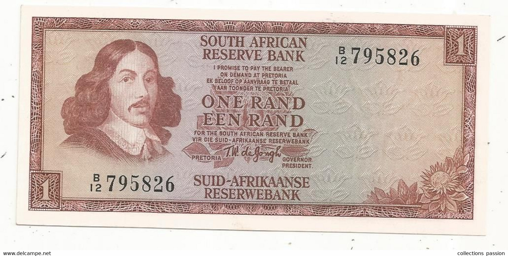 Billet, Afrique Du Sud, South African Reserve Bank, One ,1 RAND, 2 Scans, UNC - Afrique Du Sud