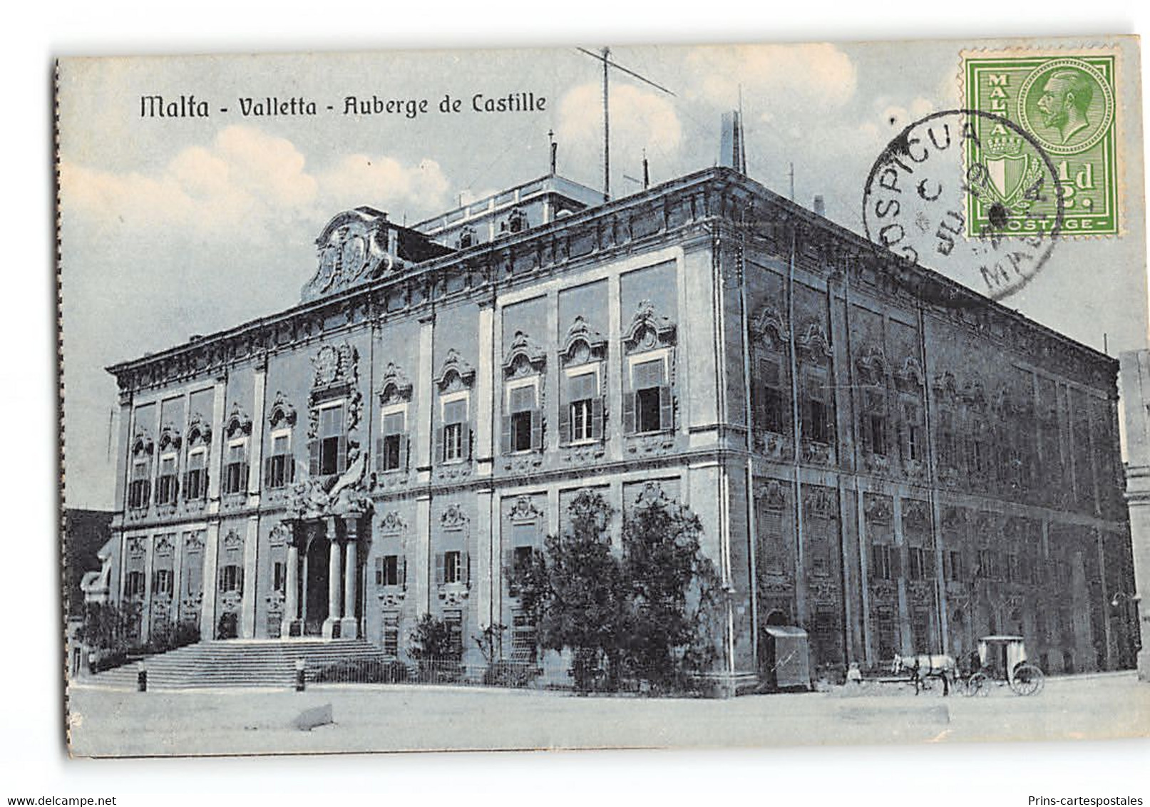 CPA Malte Valletta Auberge De Castille - Malta