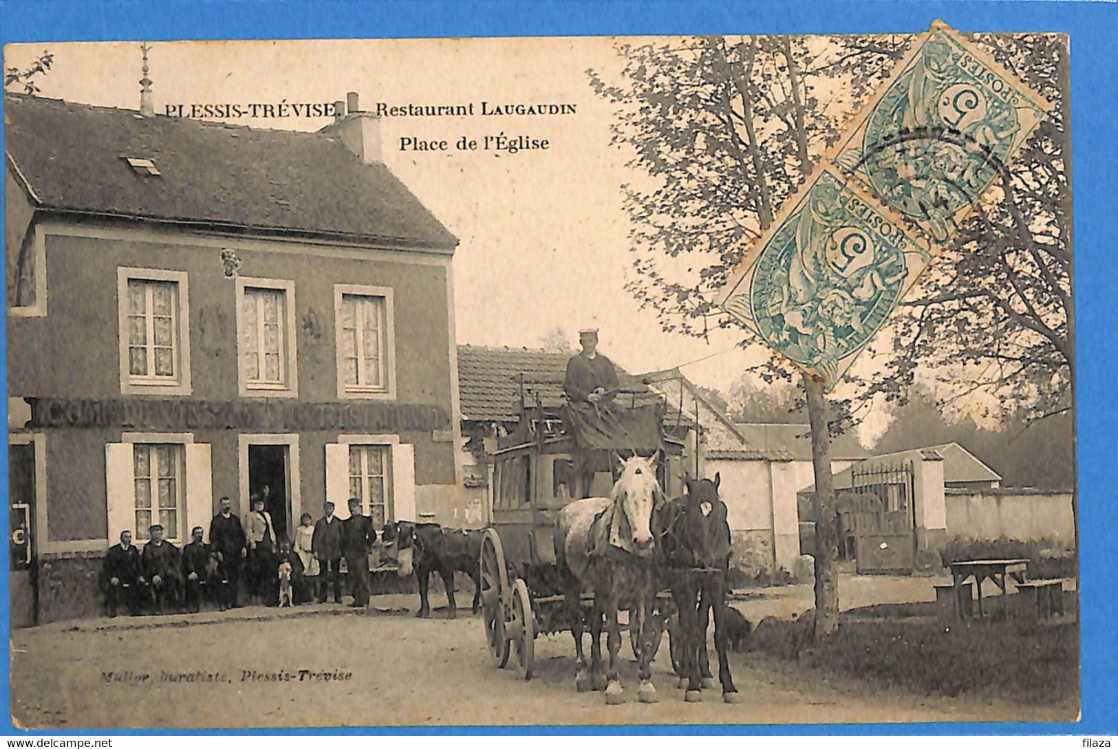 94 - Val De Marne -  Plessis Trevise - Restaurant Laugaudin - Place De L'Eglise     (N6310) - Le Plessis Trevise