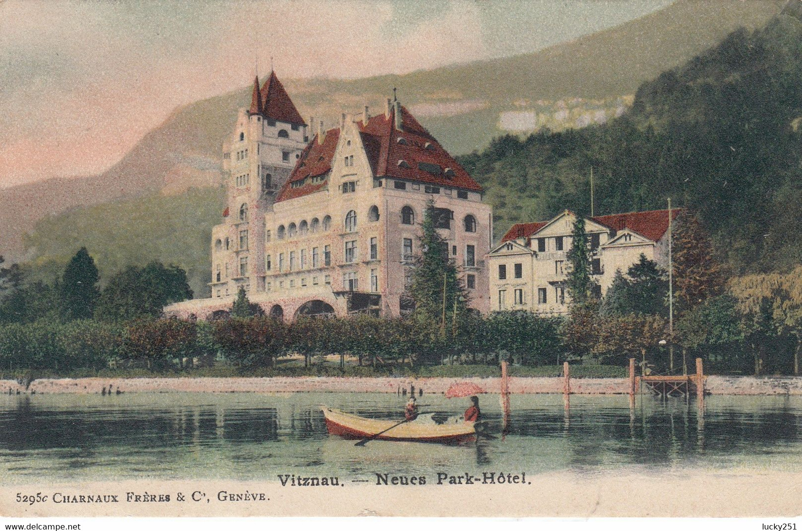 Suisse - Hôtel - Vitznau - Neues Park Hôtel  - Circulée 02/08/1906 - Vitznau