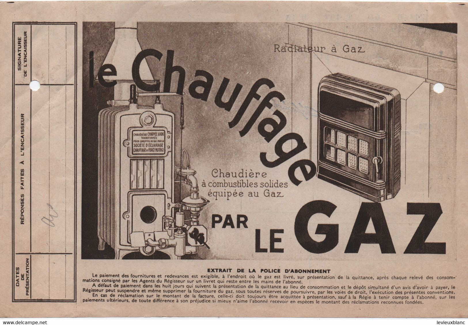 2 Factures GAZ/ Avec Publicités Eau Chaude Cuisine & Chauffage/Gaz Banlieue Paris/BOULOGNE/ Lerouge/ 1943    GEF69 - Electricity & Gas