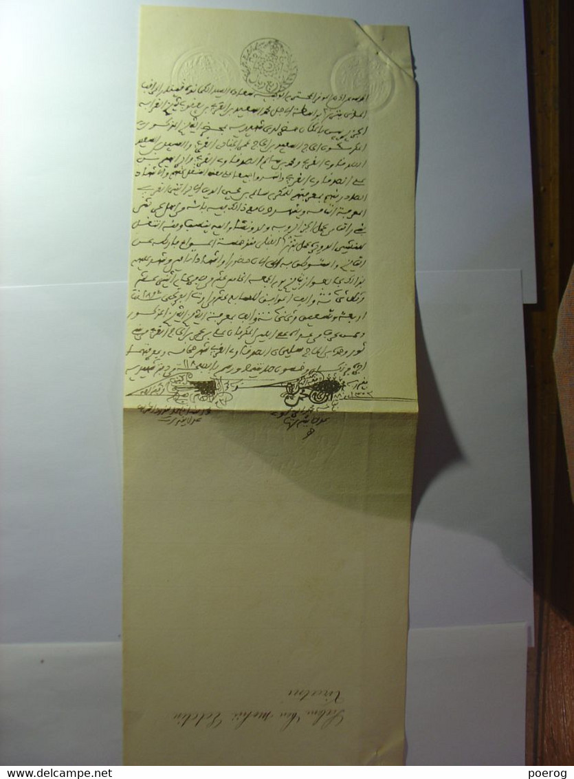 MANUSCRIT EN ARABE De 1892 - TUNISIE PAPIER FILIGRANE REGENCE DE TUNIS 1892 - SALEM BEB MOHII EDDIN LIRATNI - Manoscritti
