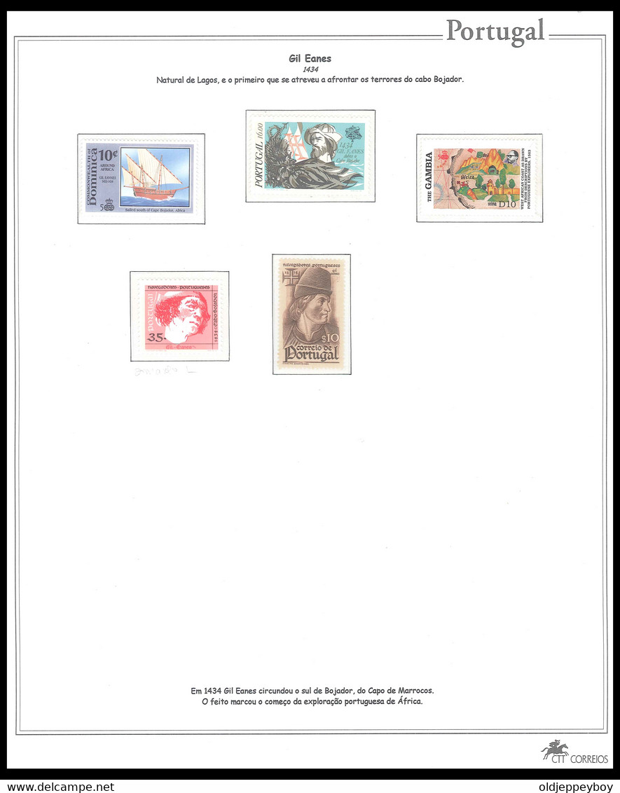 Portugal  Portuguese Navigators GIL EANES ESTUDO STUDY ON NAVEGATORES VARIOS PAISES  MNH 1 STAMP MNG - Onderzoekers