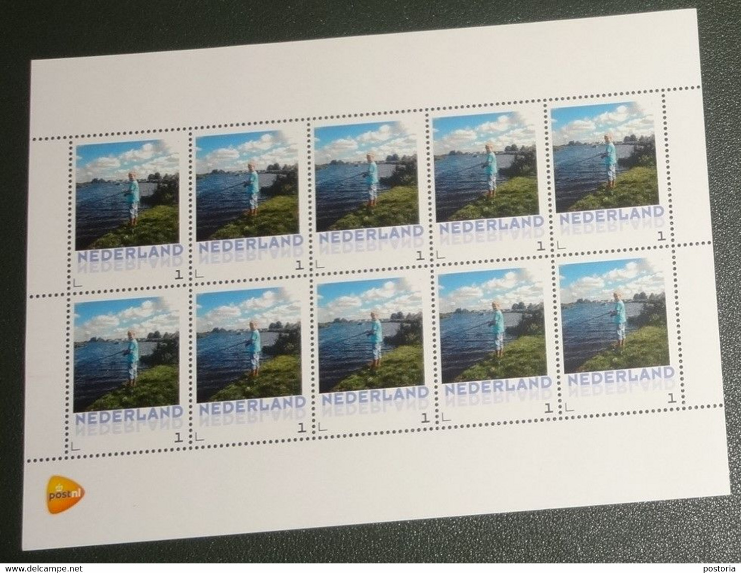 Nederland - NVPH - Xxxx - Xxxx - Velletje 10 Zegels - Persoonlijk Postfris - Jongen - Waterkant - Vissen - 2 - Persoonlijke Postzegels