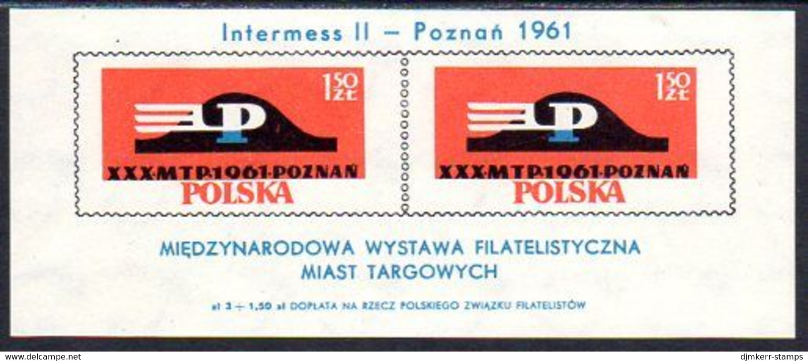 POLAND 1961 Poznan "Intermess II" Block MNH / **  Michel Block 25 - Blokken & Velletjes