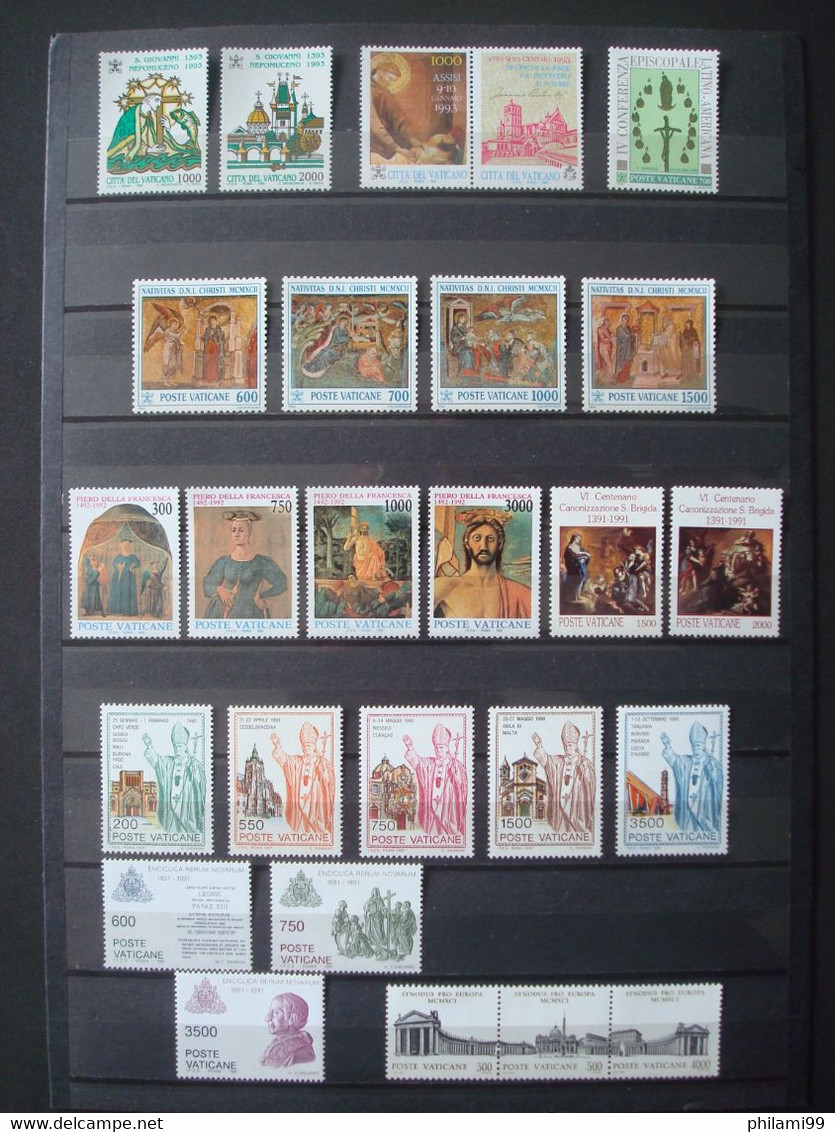 VATICAN 1989-1994 MNH** / GOOD SETS / 3 SCANS - Collections