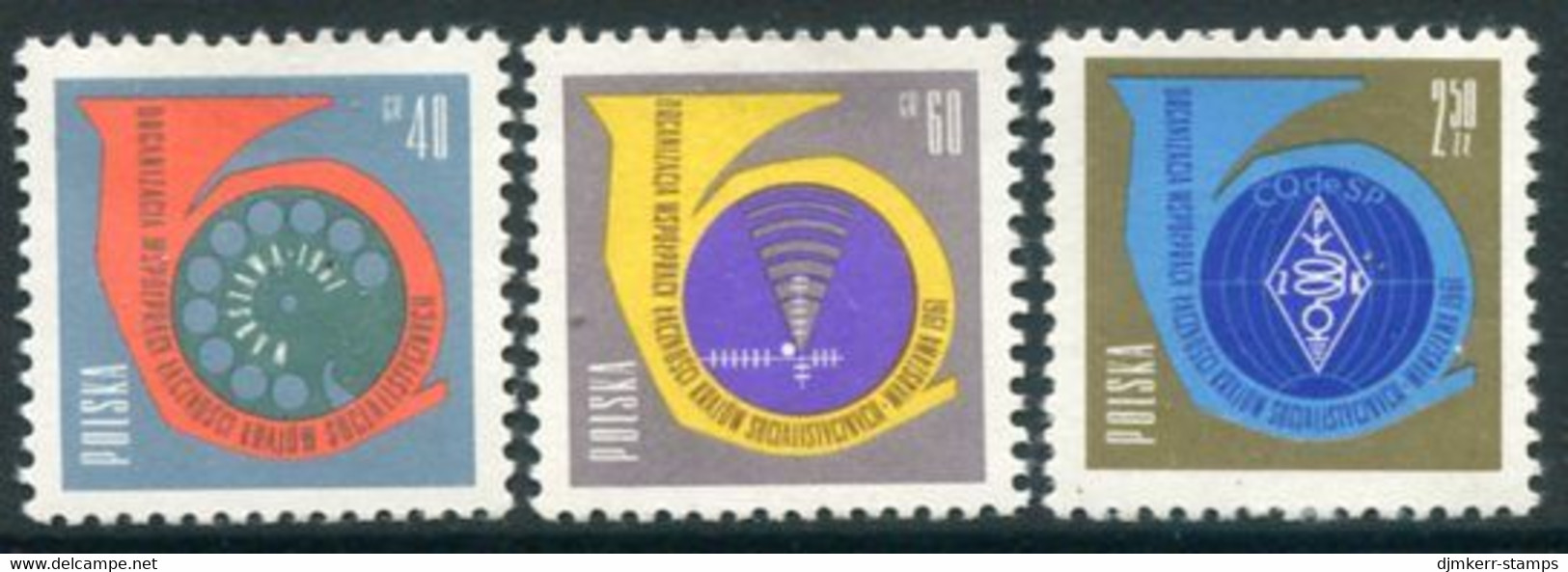 POLAND 1961 Postal Ministers Conference MNH / **  Michel 1244-46 - Blocchi E Foglietti