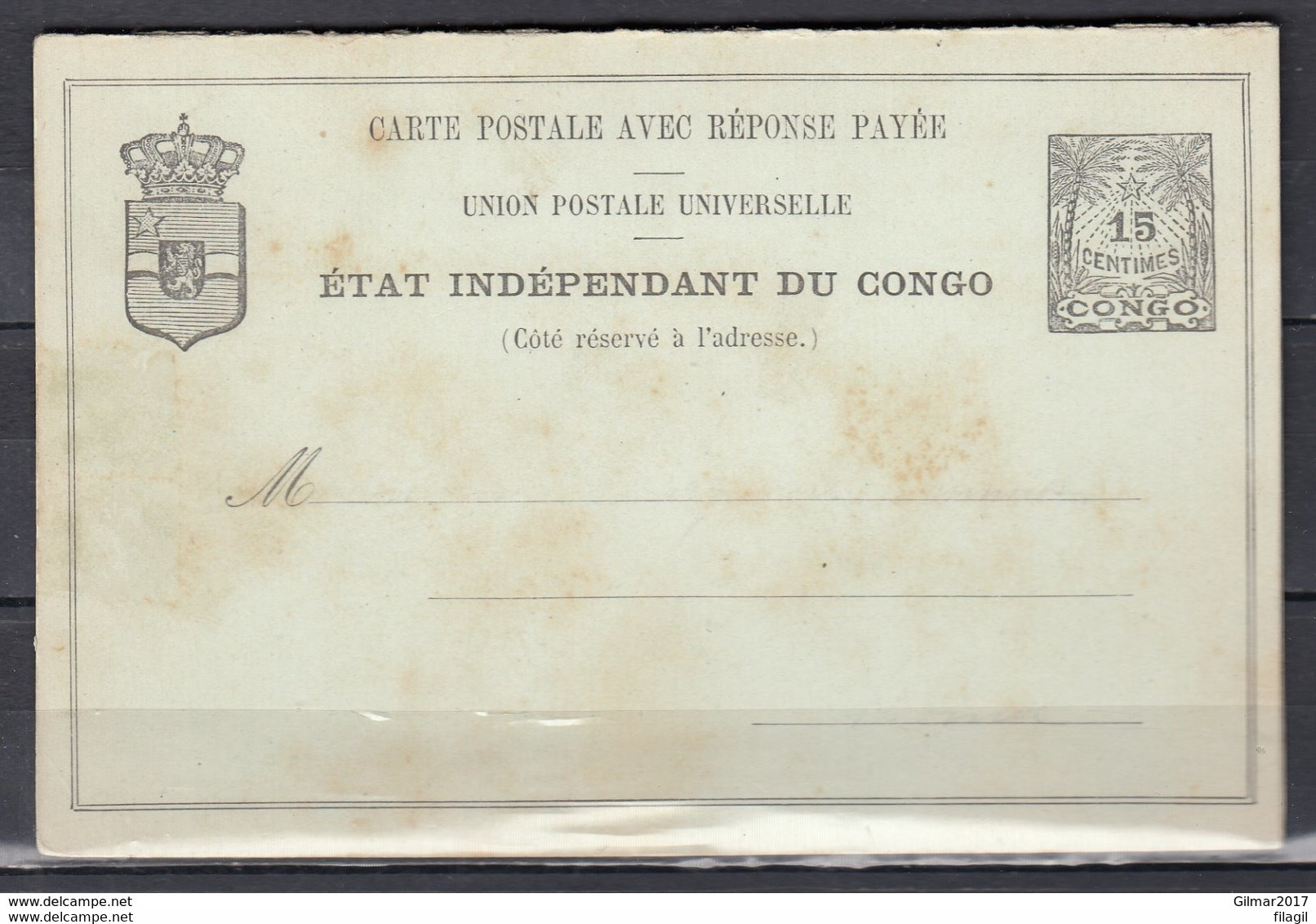 Etat Indeépendant DU Congo - Lettres & Documents