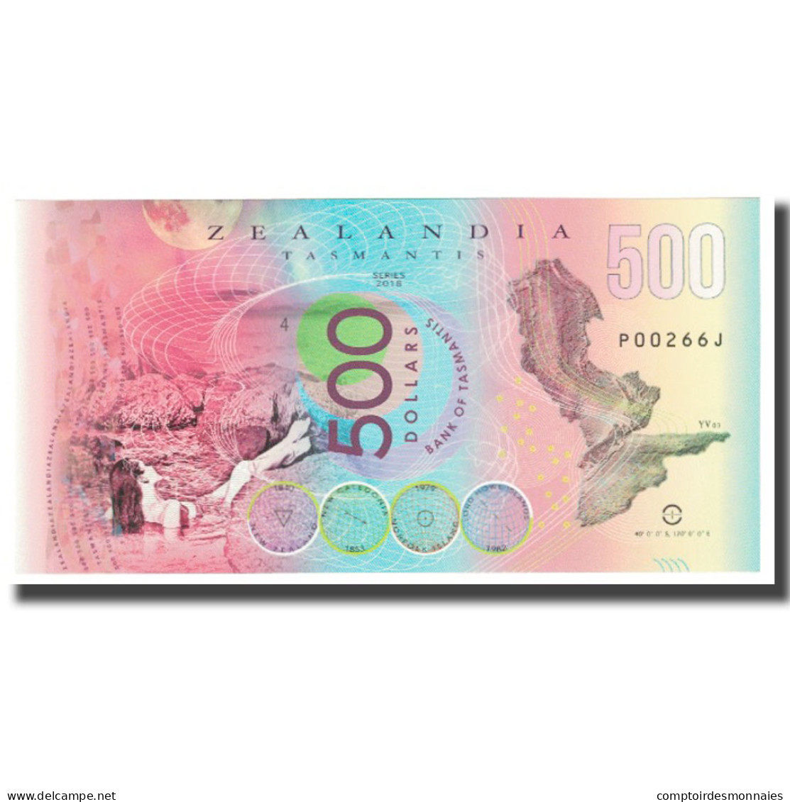 Billet, Australie, 500 Dollars, 2018, ZEALANDIA TASMANTIS LORD HOWE ISLAND, NEUF - Specimen