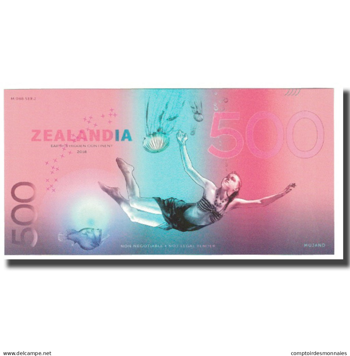 Billet, Australie, 500 Dollars, 2018, ZEALANDIA TASMANTIS LORD HOWE ISLAND, NEUF - Specimen
