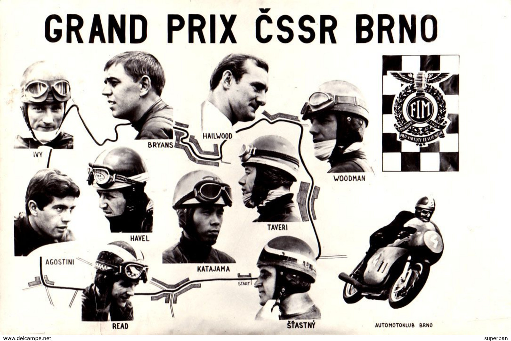 COURSE MOTO / MOTORCYCLING / MOTORCYCLE RACING - GRAND PRIX ČSSR / FIM : BRNO / CZECHOSLOVAKIA ~ 1955 - '960 (ai128) - Sport Moto