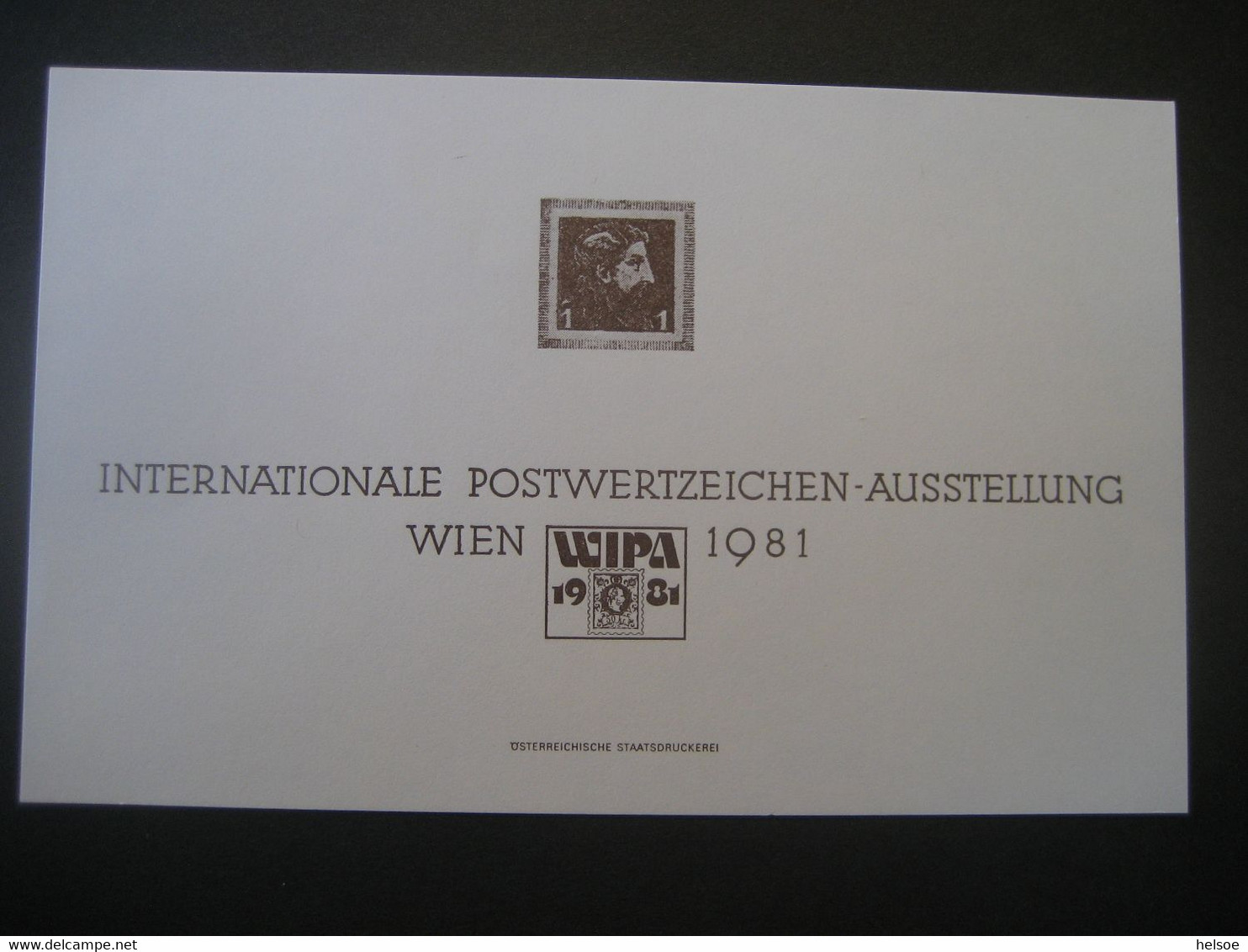 Österreich- Karte Von Der Internationalen Postwertzeichen-Ausstellung Wien, WIPA 1981 - Probe- Und Nachdrucke