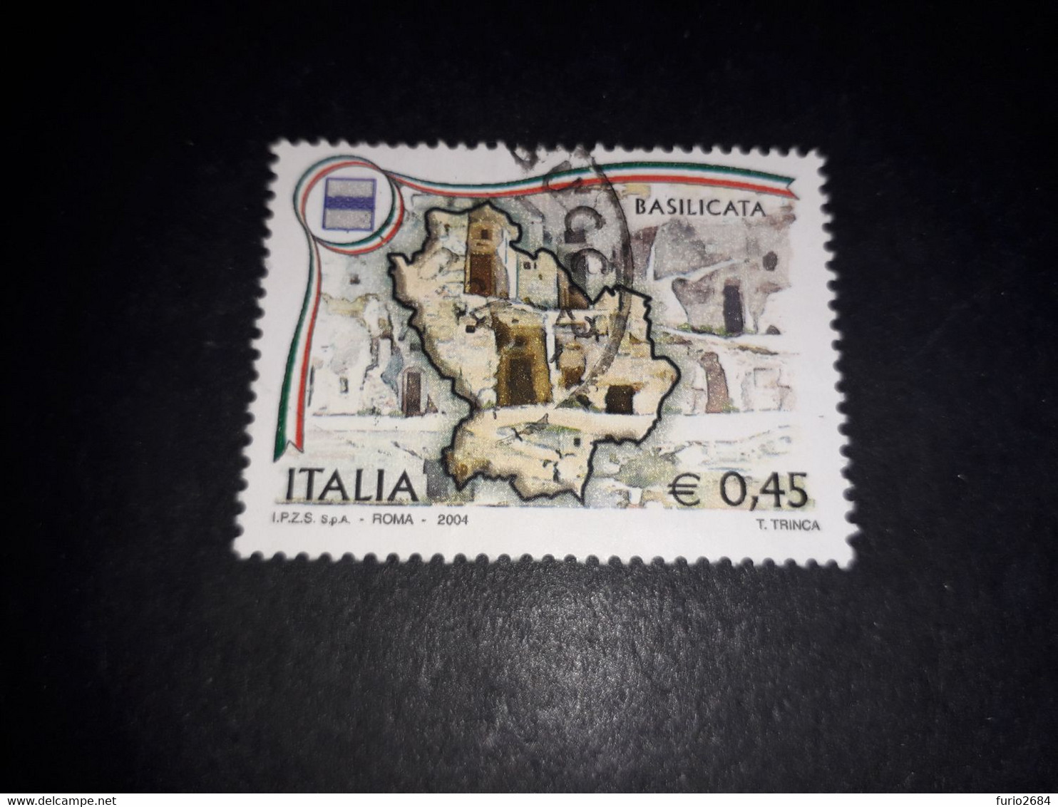 A10MIX6 REP. ITALIANA 2004 REGIONI D'ITALIA 1'' SERIE BASILICATA "O" - 2001-10: Afgestempeld