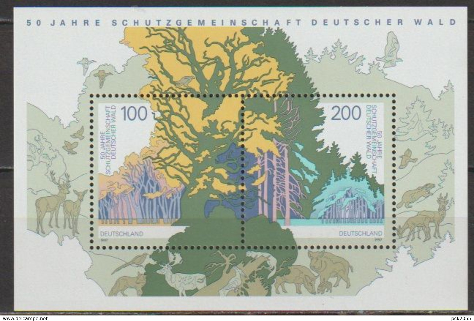 BRD 1997 MiNr.1918 - 1919 Block 38 ** Postfrisch 50 Jahre Schutzgemeinschaft Deutscher Wald(d1514 )günstiger Versand - Andere & Zonder Classificatie