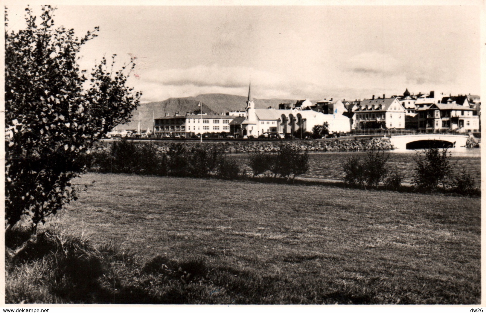 Reykjavik (Islande) Lac, Listasafn Islands, Eglise Libre - Photo Thorv R. Jonsson - Islande