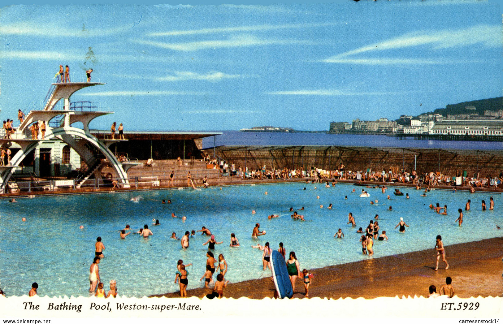 N°18350 Z -cpsm The Bathing Pool, Weston Super Marc - Salto De Trampolin