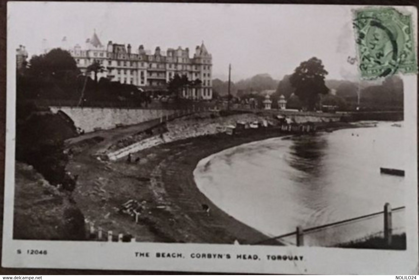 Cpa écrite En 1914, The Beach Corbyn's Head Torquay, éd WHS Kingsway Real Photo Series, ROYAUME UNI, UK - Torquay