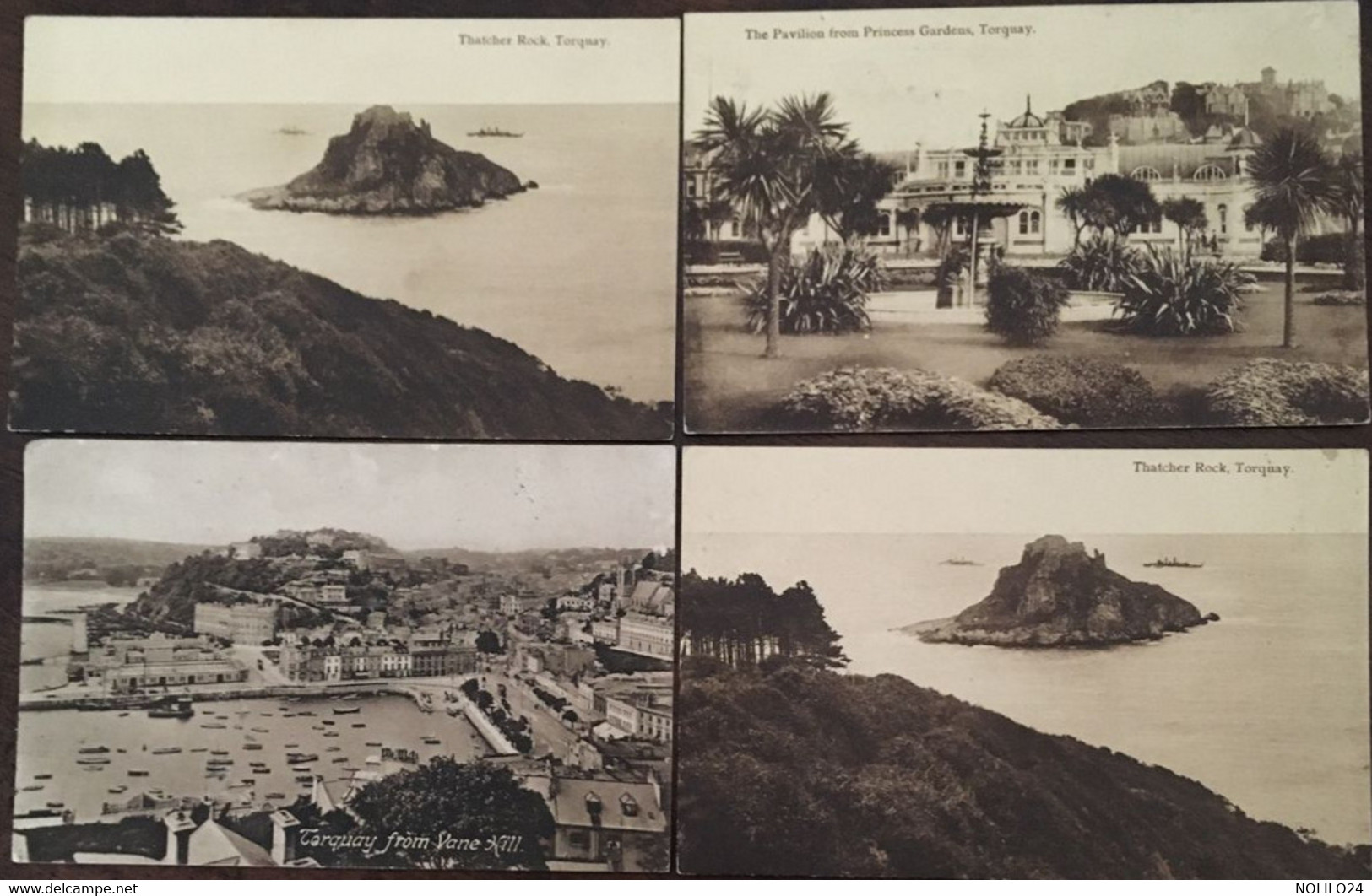 3 Cpa, TORQUAY, The Pavilion From Princess Gardens, Thatcher Rock, Torquay From Vane Hill - Torquay