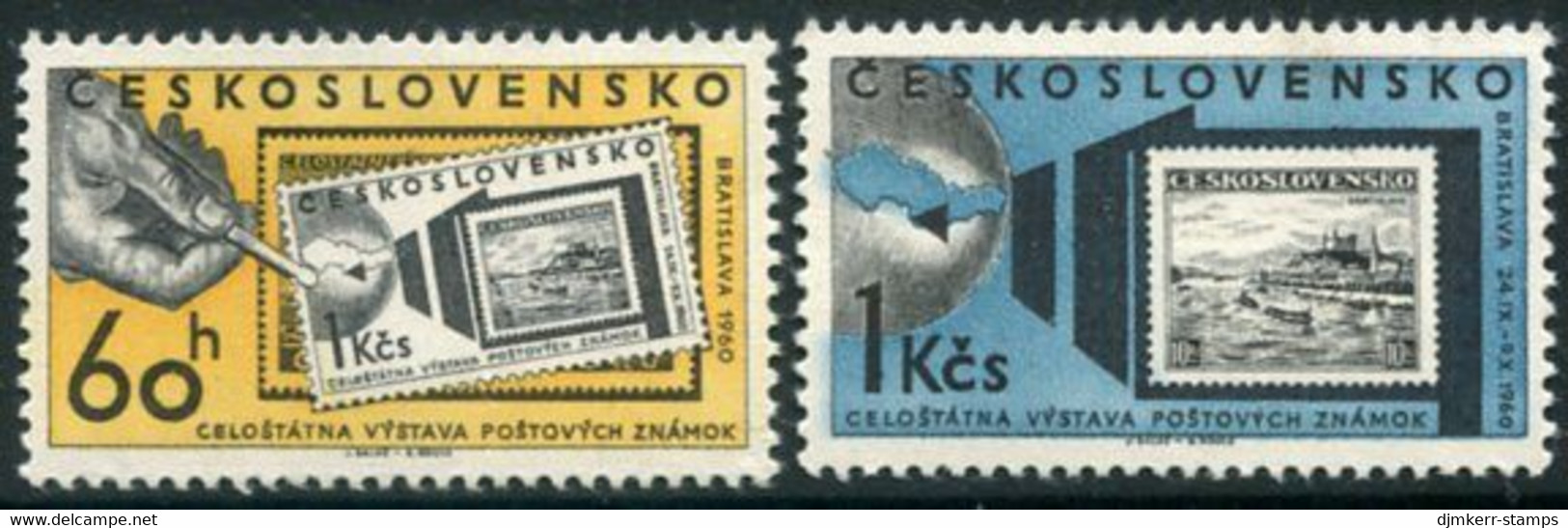 CZECHOSLOVAKIA 1960 National Stamp Exhibition MNH / **.  Michel 1209-10 - Nuevos