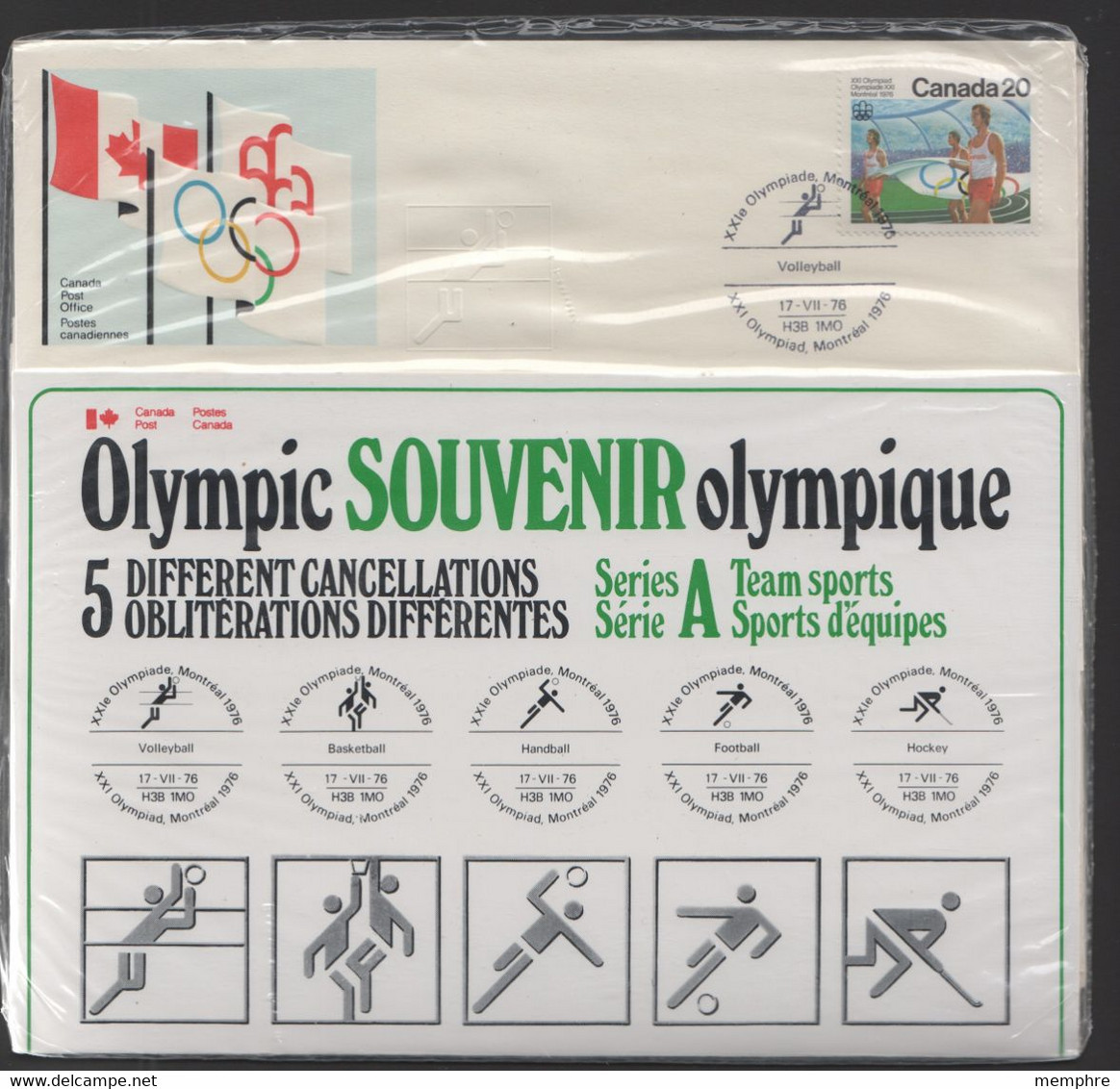 1976  Montreal Olympic Games Official Event Covers Complete Set Of 25 In Original Packaging Unitrade S01a-e - Gedenkausgaben