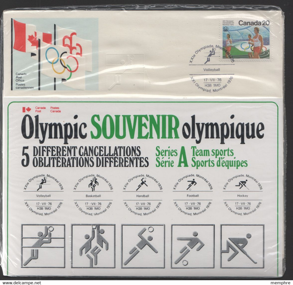 1976  Montreal Olympic Games Official Event Covers Complete Set Of 25 In Original Packaging Unitrade S01a-e - Commemorativi