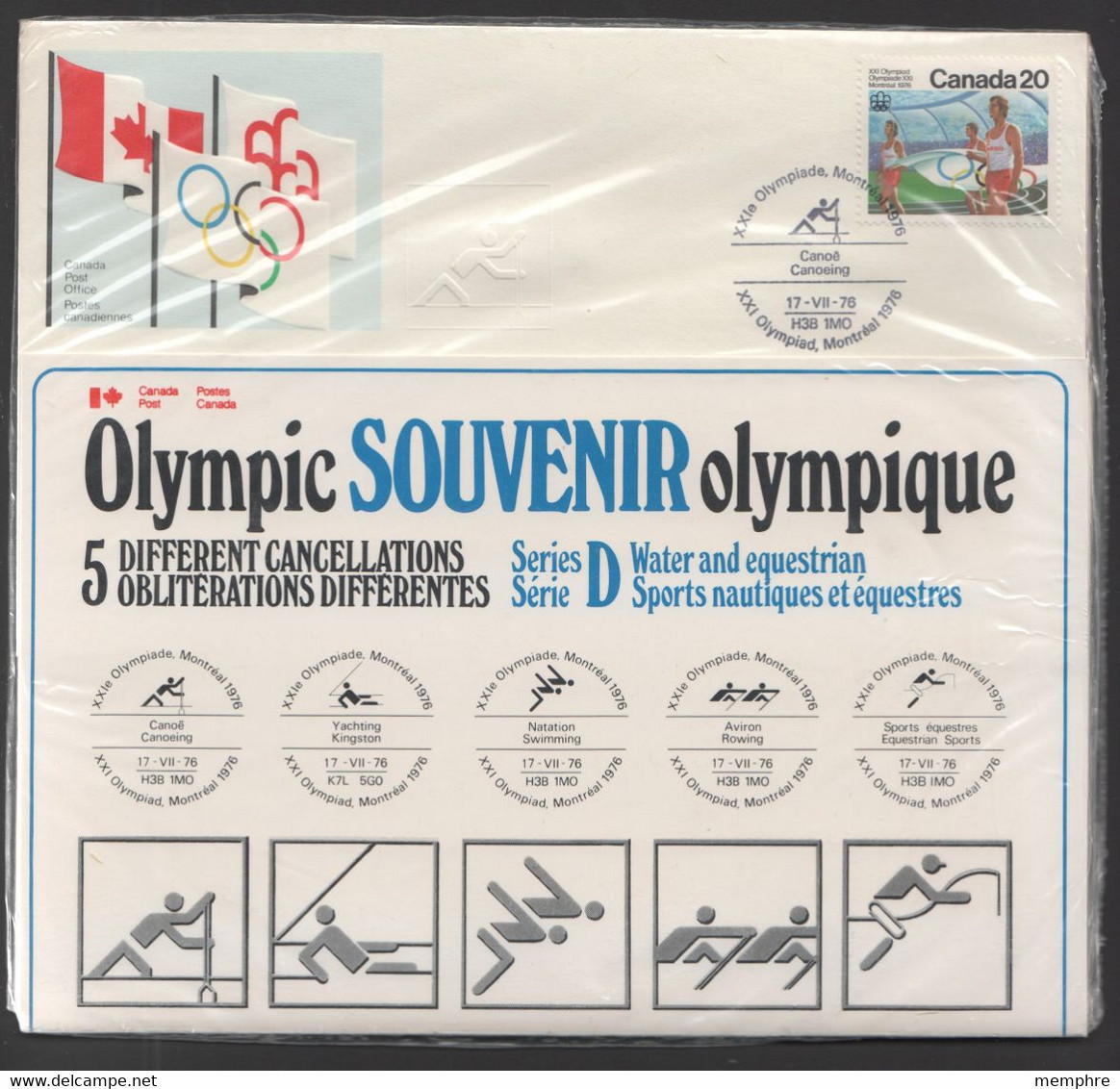 1976  Montreal Olympic Games Official Event Covers Complete Set Of 25 In Original Packaging Unitrade S01a-e - Gedenkausgaben