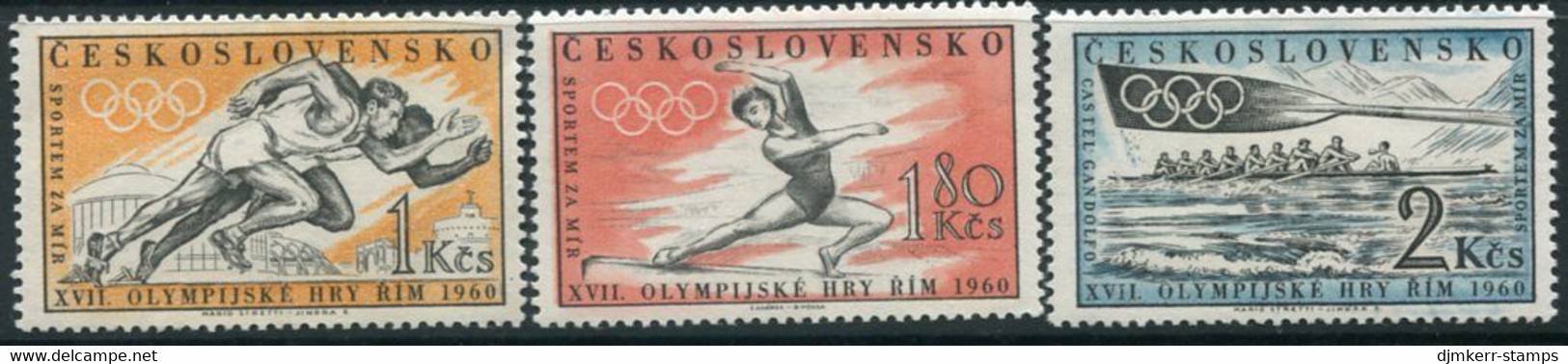 CZECHOSLOVAKIA 1960 Olympic Games, Rome MNH / **.  Michel 1206-08 - Nuevos