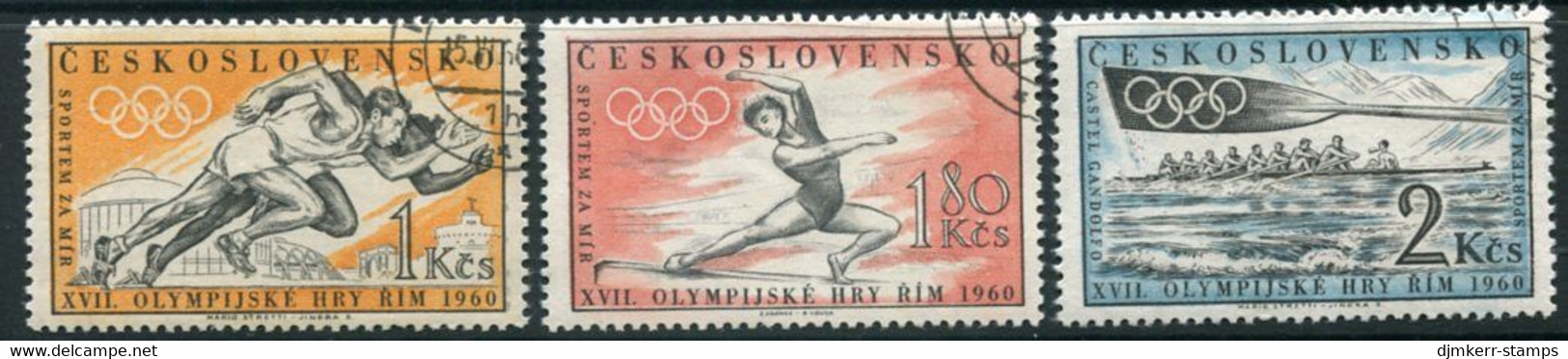 CZECHOSLOVAKIA 1960 Olympic Games, Rome Used.  Michel 1206-08 - Usados
