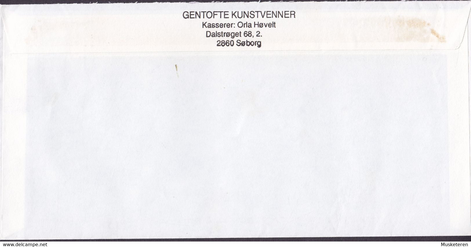 GENTOFTE KUNSTVENNER Slogan 'Tivoli' KØBENHAVNS POSTCENTER 1995 Cover Brief HELLERUP Perfin Perfore Lochung Big 'T' - Plaatfouten En Curiosa