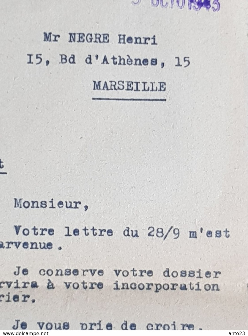 Chantiers De La Jeunesse Commissaire Groupement De Grenoble / Lettre Du Chef Du Gouvernement WW2 Militaria - WW II