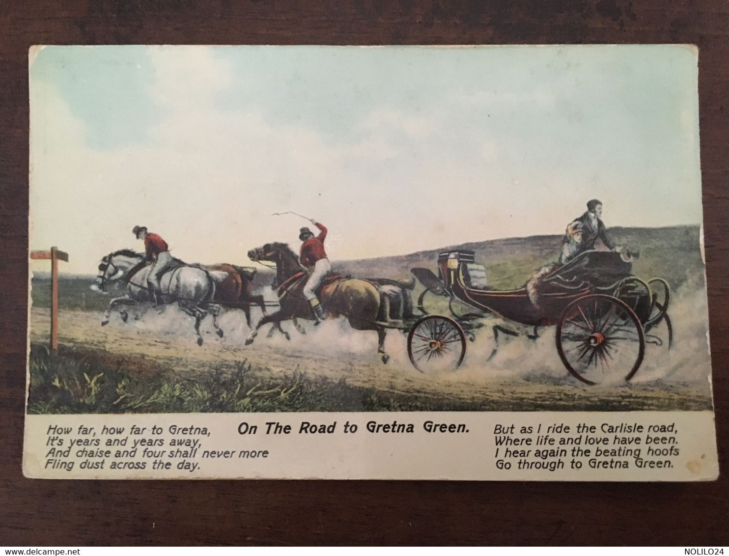 3 Cpa, GRETNA GREEN, Multivues Grandmama's Elopement To, Or The Red Hot Mariage, On The Road To Gretna Green, SCOTLAND, - Dumfriesshire