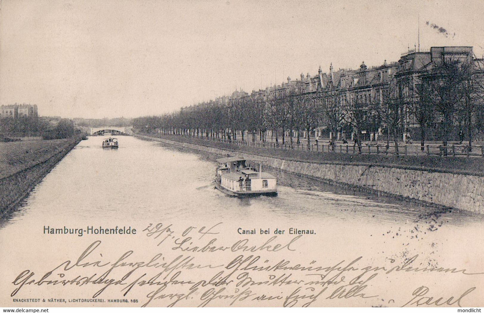 Hamburg-Hohenfelde. Canal Bei Der Eilenau. 1904. - Nord