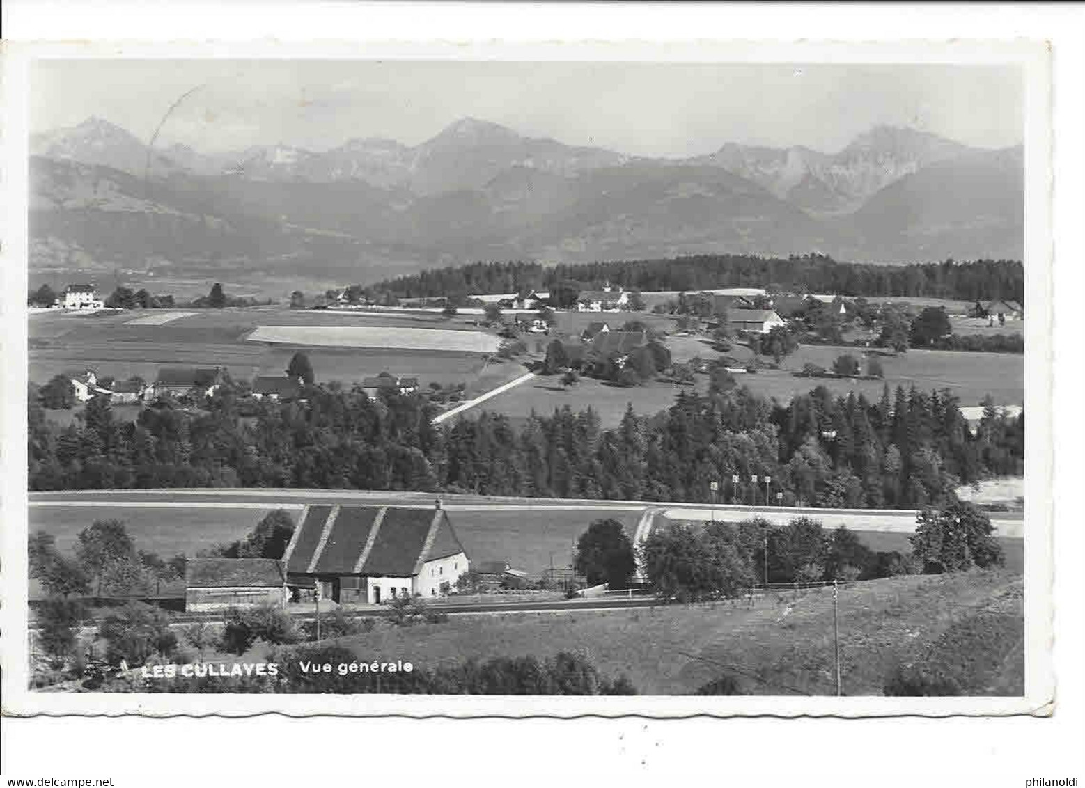 LES CULLAYES - Vue Générale. District De Lavaux-Oron. Voyagée 1954 - Les Cullayes