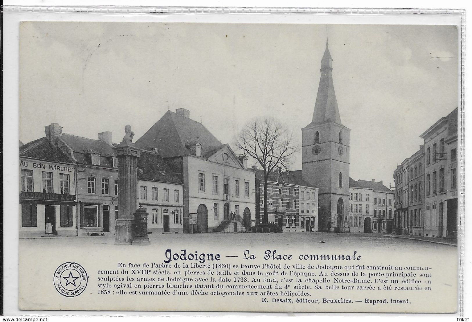 - 1933 -   JODOIGNE    La  Place Communale - Jodoigne