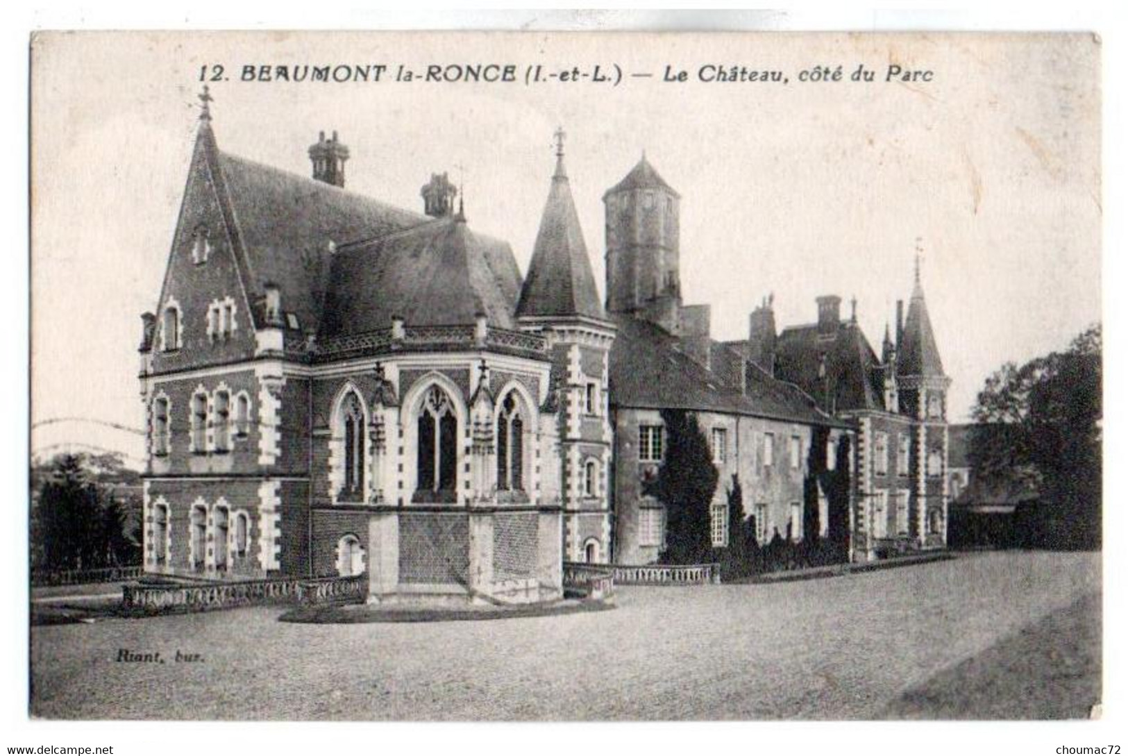 (37) 1869, Beaumont La Ronce, L Roy 12, Le Château, Coté Du Parc - Beaumont-la-Ronce