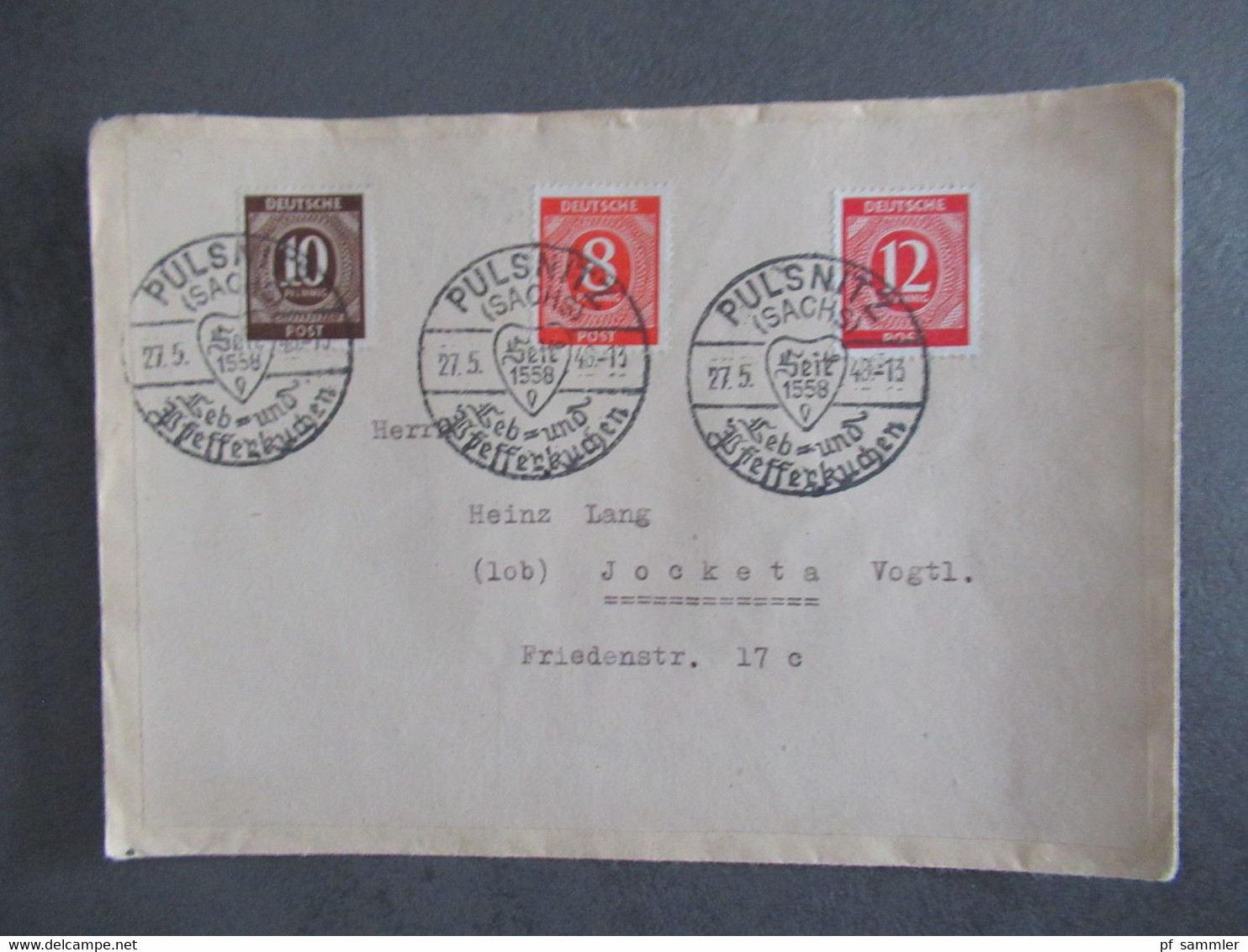 Kontrollrat 1948 insg. 37 Belege Sonderstempel größtenteils SBZ alle als Ortsbrief Jockata Vogtland etl. Randstücke!!