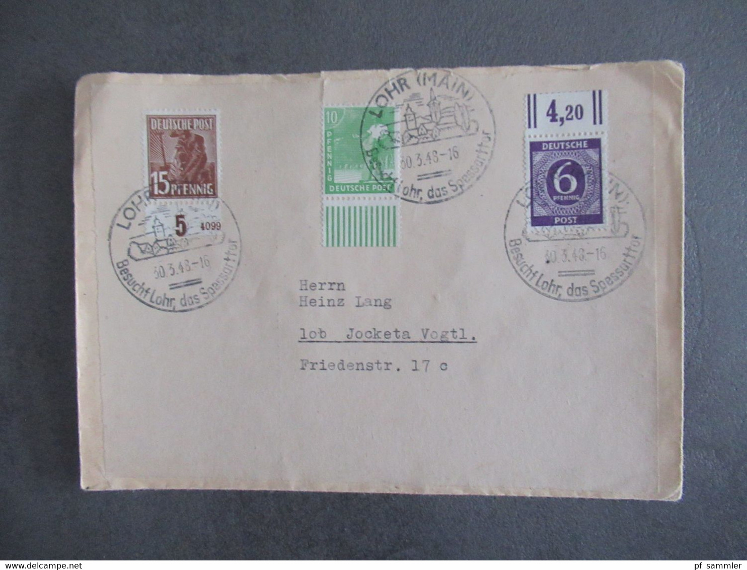 Kontrollrat 1948 insg. 37 Belege Sonderstempel größtenteils SBZ alle als Ortsbrief Jockata Vogtland etl. Randstücke!!