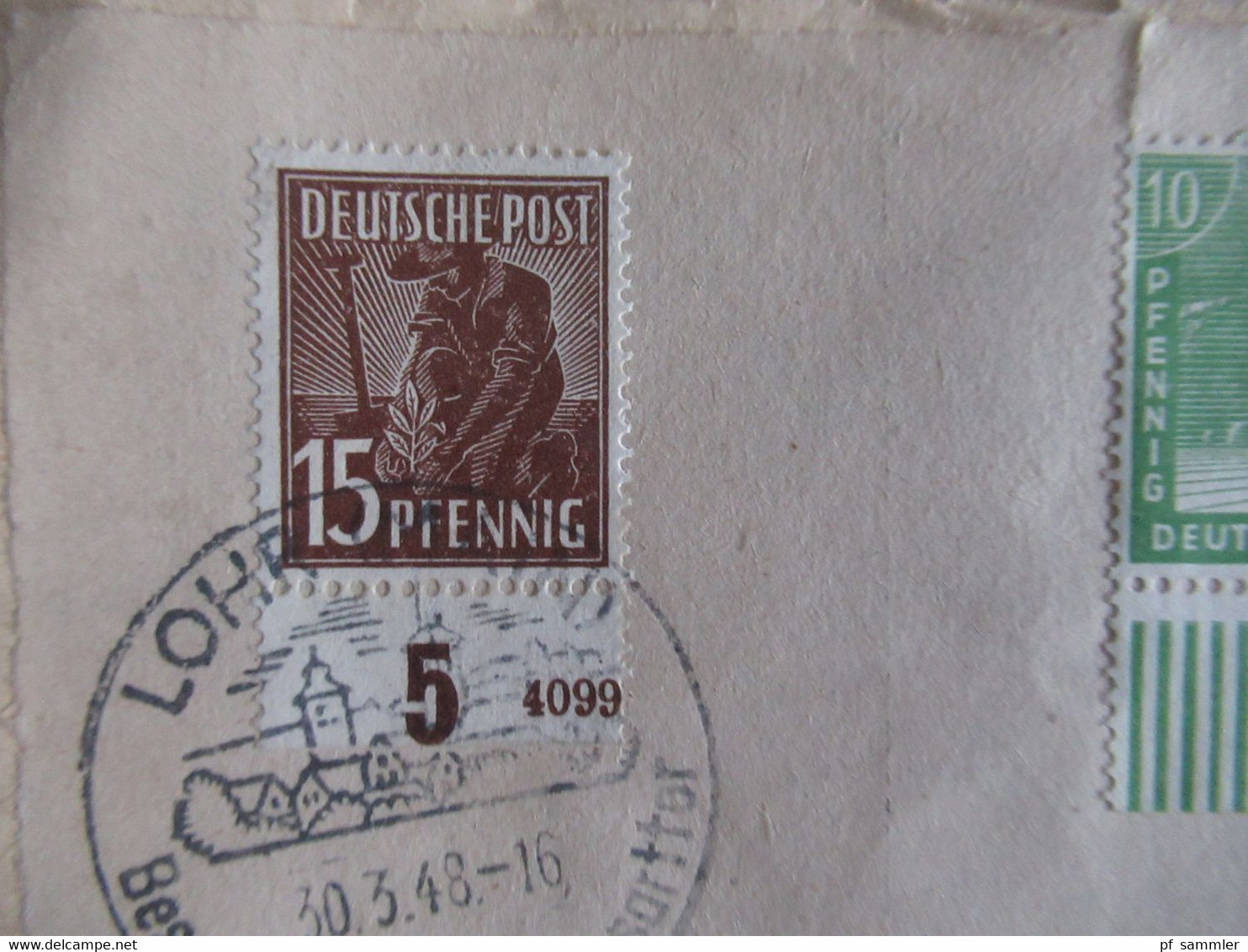 Kontrollrat 1948 insg. 37 Belege Sonderstempel größtenteils SBZ alle als Ortsbrief Jockata Vogtland etl. Randstücke!!