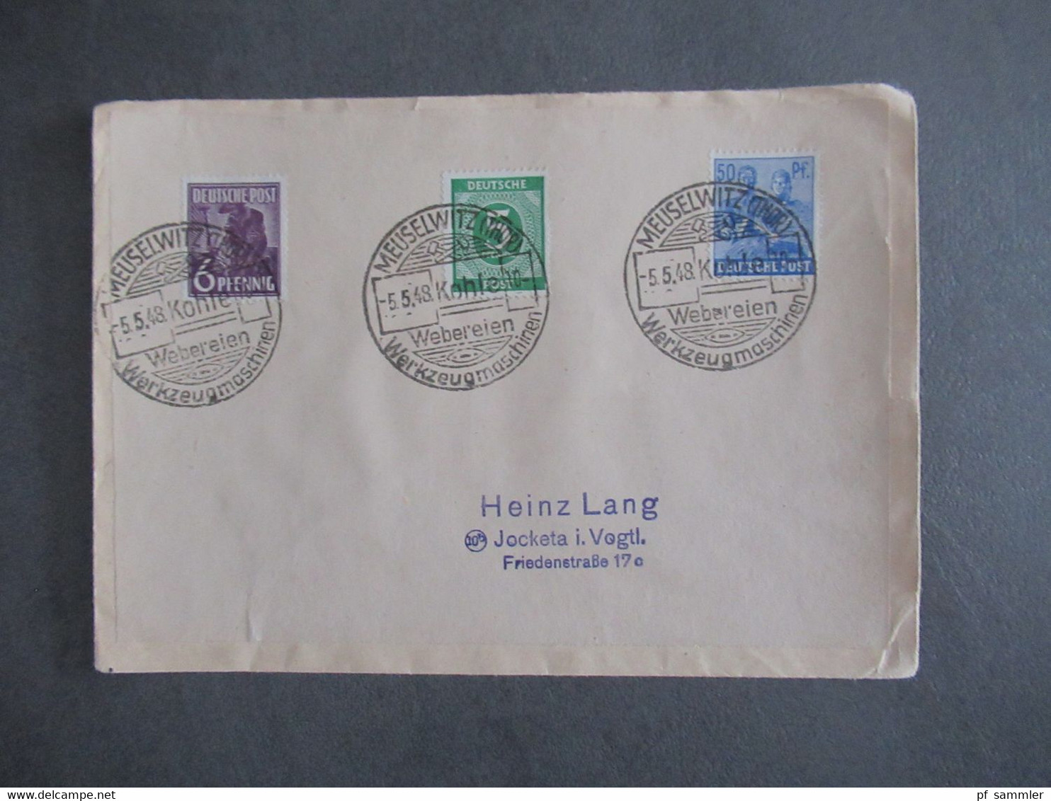 Kontrollrat 1948 insg. 37 Belege Sonderstempel größtenteils SBZ alle als Ortsbrief Jockata Vogtland etl. Randstücke!!