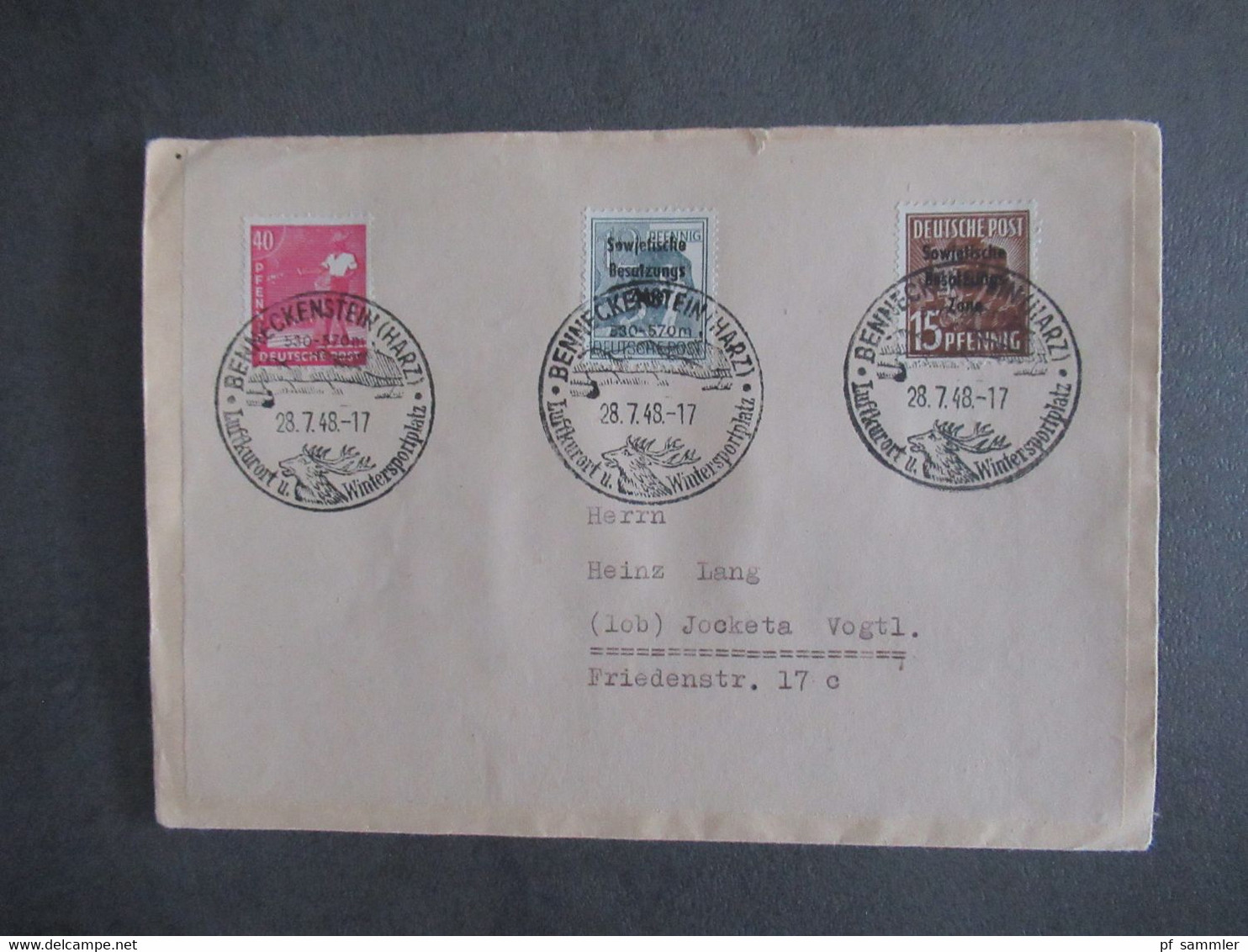 Kontrollrat 1948 insg. 37 Belege Sonderstempel größtenteils SBZ alle als Ortsbrief Jockata Vogtland etl. Randstücke!!