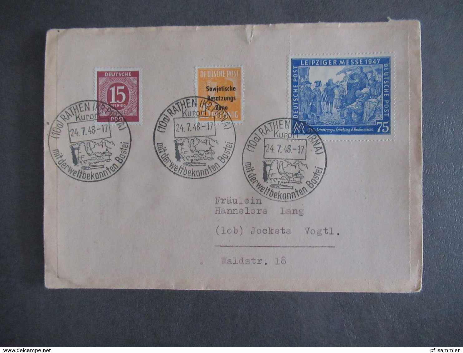 Kontrollrat 1948 insg. 37 Belege Sonderstempel größtenteils SBZ alle als Ortsbrief Jockata Vogtland etl. Randstücke!!