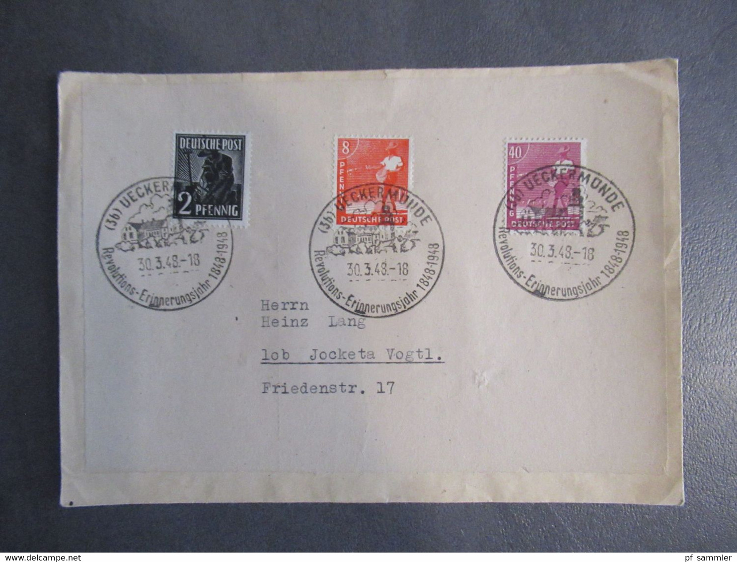 Kontrollrat 1948 insg. 37 Belege Sonderstempel größtenteils SBZ alle als Ortsbrief Jockata Vogtland etl. Randstücke!!