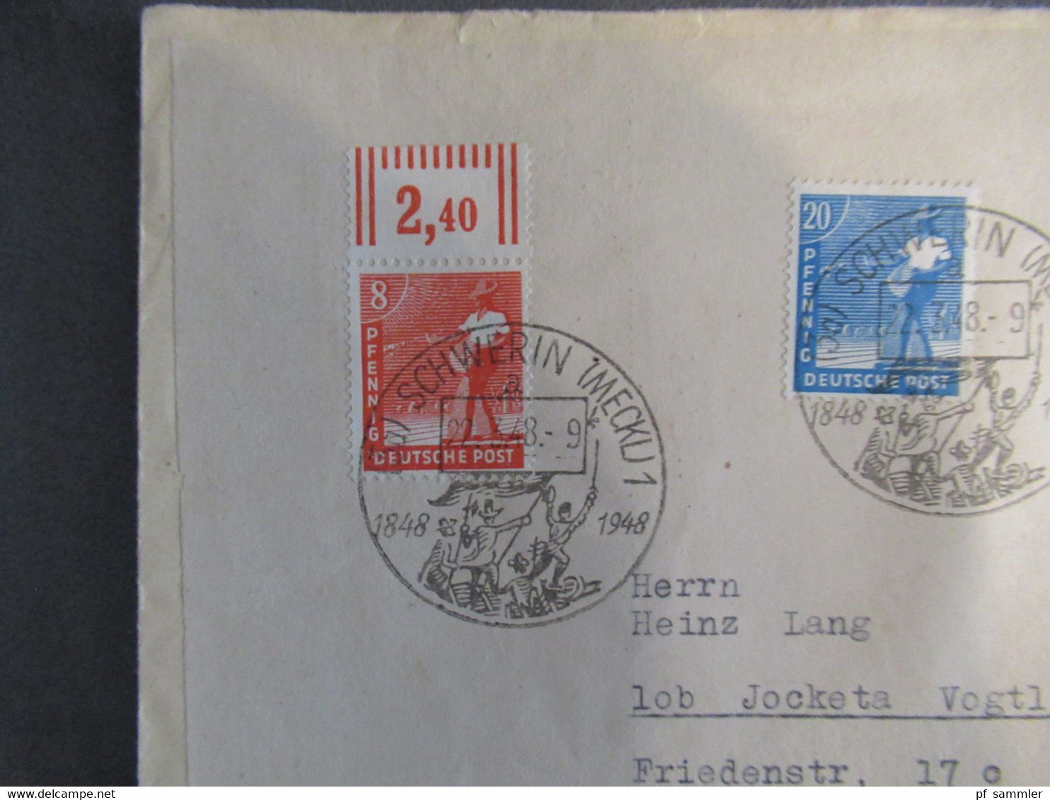 Kontrollrat 1948 insg. 37 Belege Sonderstempel größtenteils SBZ alle als Ortsbrief Jockata Vogtland etl. Randstücke!!